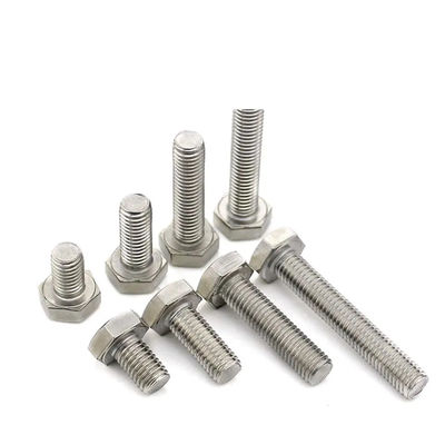 M50x150 Inconel 718 सामग्री उच्च तापमान मिश्र धातु GH 4169 स्टेनलेस स्टील फास्टनरों पूर्ण थ्रेड हेक्स बोल्ट